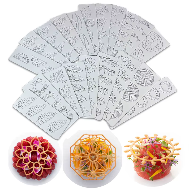 Moule à gâteau en Silicone en dentelle, diverses feuilles, fleur géométrique, outil de décoration de