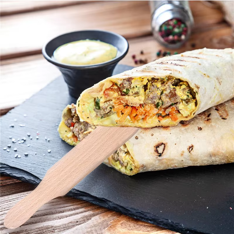 ABUN-ensemble de spatules bâtons en T en bois pour étaler la pâte à crêpes, ensemble de 8 ustensiles