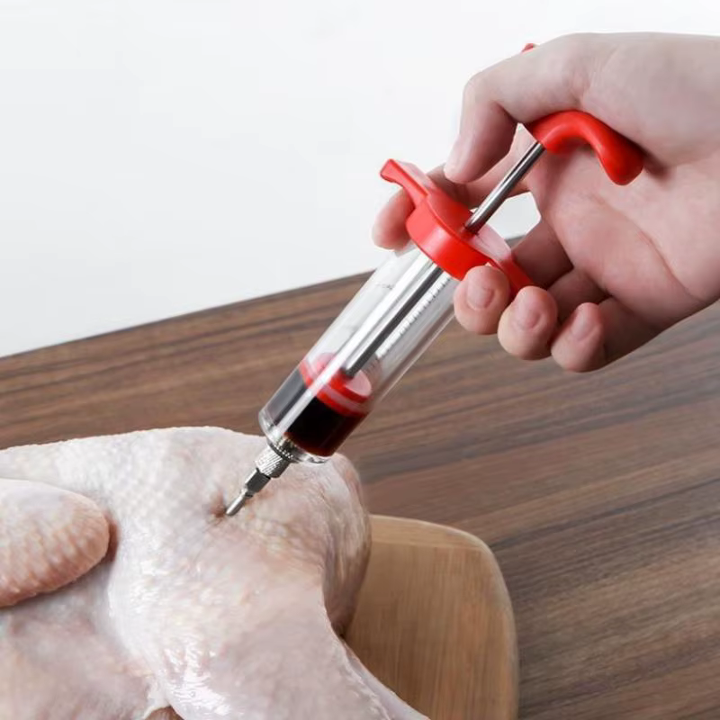 Seringue injectrice de marinade avec 3 aiguilles, injecteur de saveur pour marinade, outils de cuisi