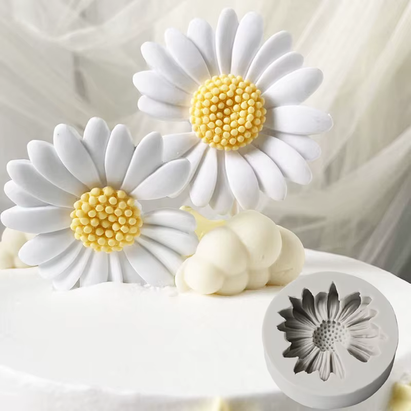 Moule 3D en forme de fleur de marguerite, en Silicone, fleur de soleil, aromathérapie, savon époxy, 
