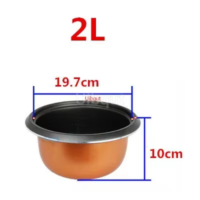 Récipient intérieur pour cuiseur à riz en acier inoxydable 304, marmite antiadhésive, accessoires de
