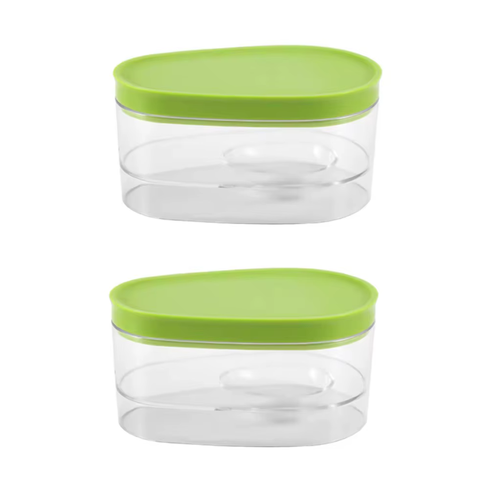 Lot de 2 boîtes pratiques et hermétiques pour la conservation de l'avocat, avec compartiments amovib