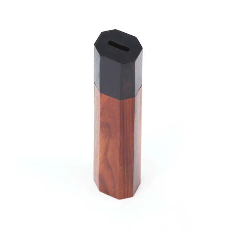 1 manche octogonal pour manche de couteau de cuisine, Kibao rouge + manche de couteau en bois d'ébèn