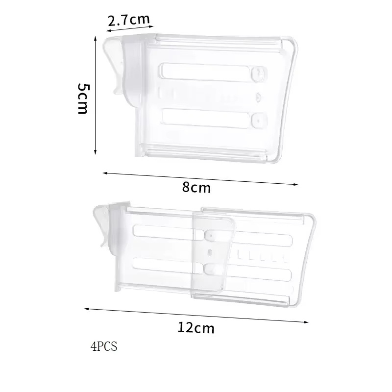 Séparateur de rangement pour réfrigérateur, 4 pièces, cloison de rangement pour porte latérale, défl