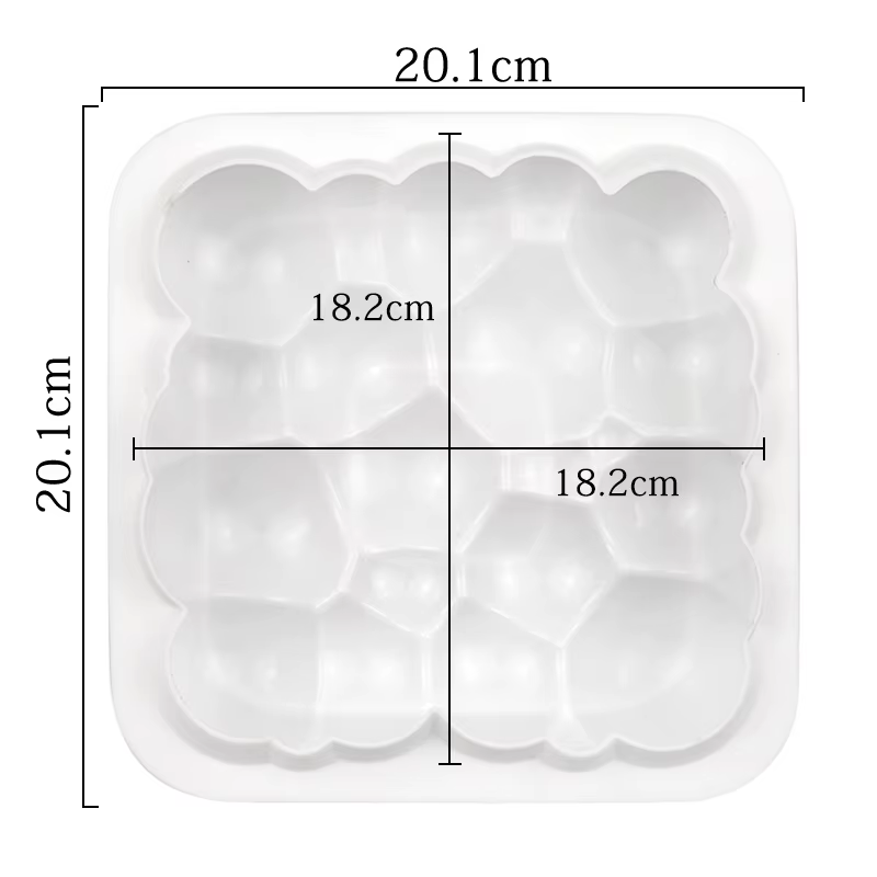 Moule professionnel en Silicone nuage de ciel, 1600ml, mousse à bulles 3D, outils de pâtisserie, cho