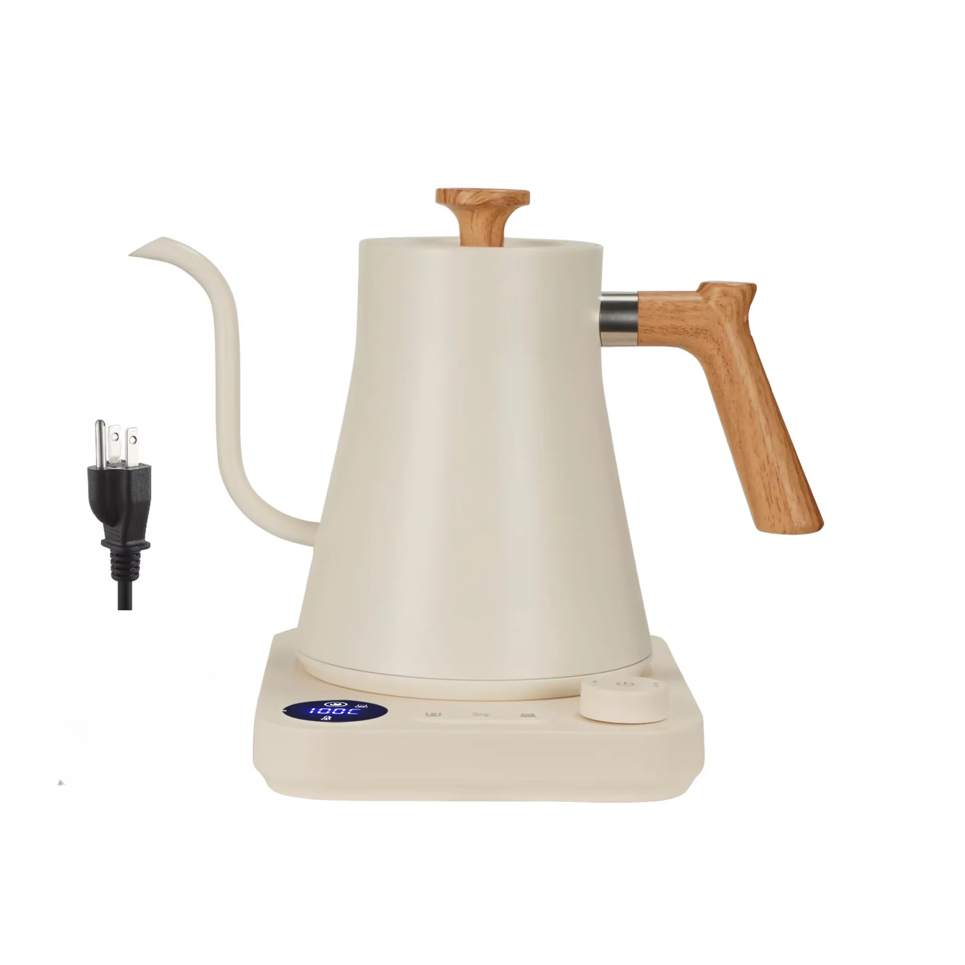 Bouilloire électrique à col de cygne 900ML, cafetière à infusion manuelle, théière intelligente, Pot
