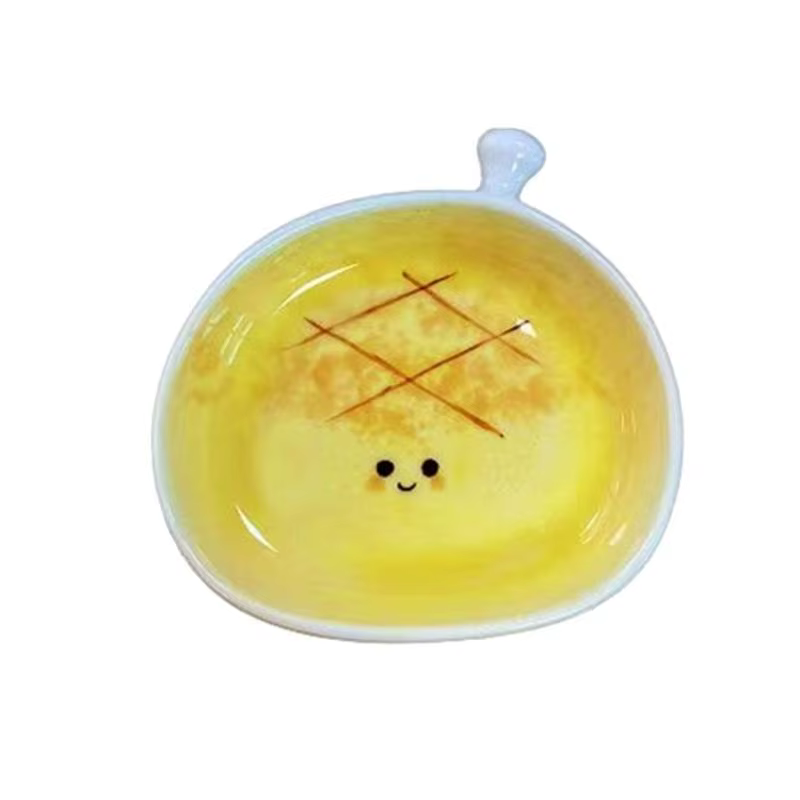 G6KF – plat à Dessert créatif en céramique, assiette à Sauce, bol à tremper en forme pain Unique, di