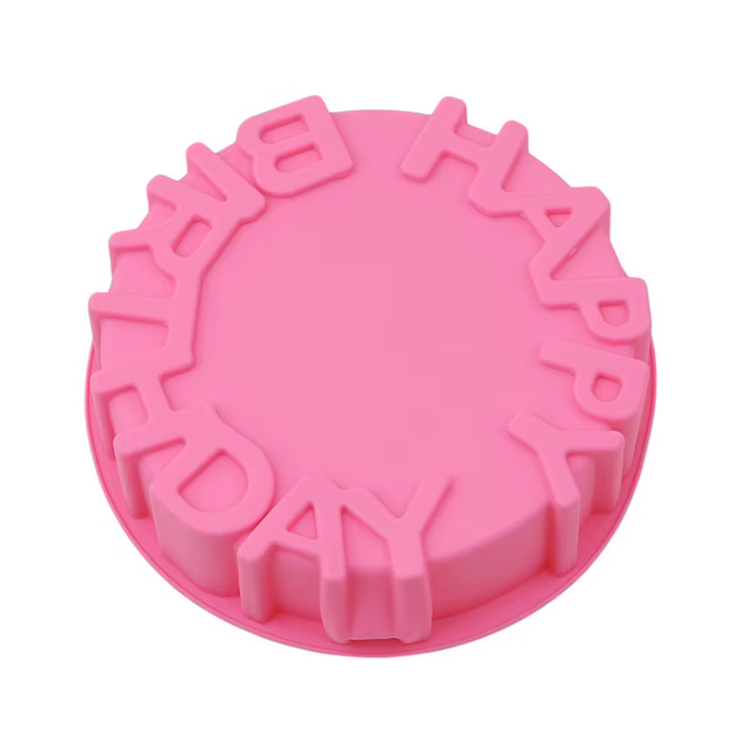 Moule à gâteau rond en silicone pour mousse, idéal pour la pâtisserie DIY - Joyeux anniversaire