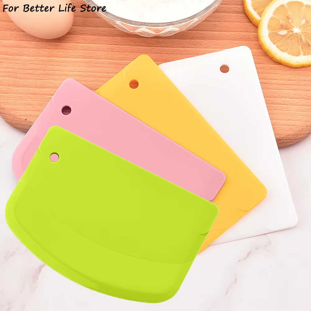 Spatule à crème à gâteau en plastique, 20G, 4 couleurs, couteau à pâte, coupe-beurre, grattoir de pâ