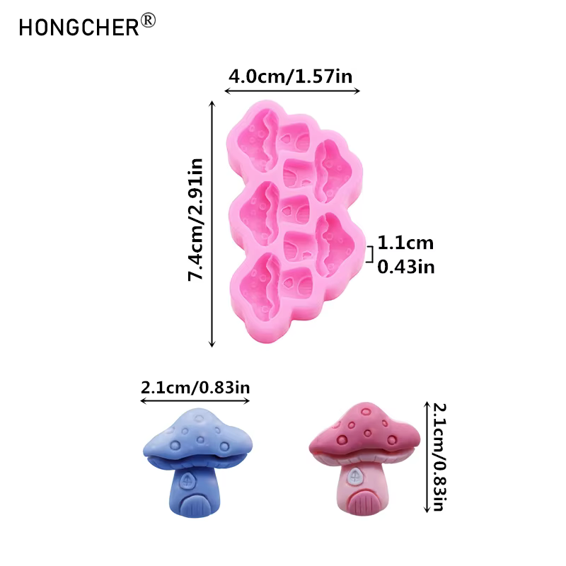 Dessin animé Mini champignon chocolat Flip gâteau cuisson Dessert décoration Silicone moule bricolag