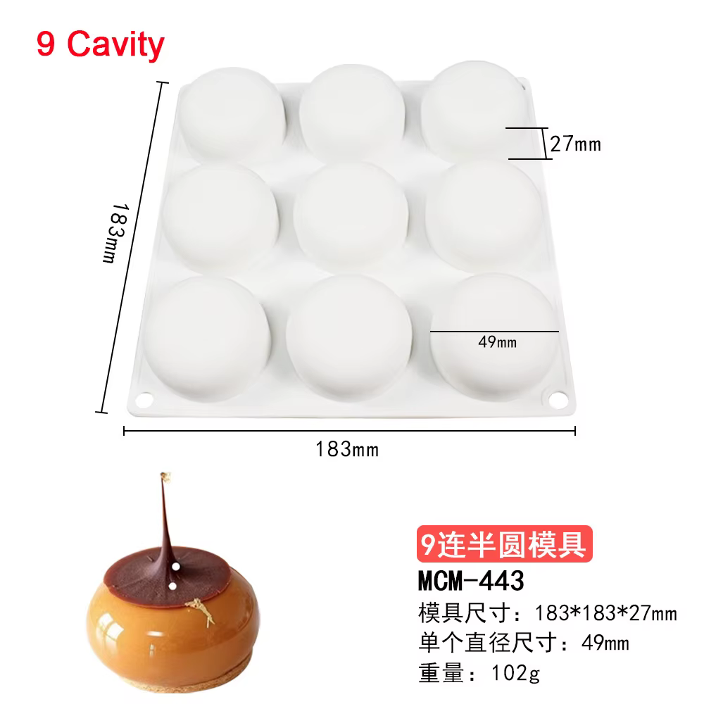 Mousse à gâteau plat et rond en Silicone, 7 Options, moule à savon, bricolage, chocolat, Dessert, Pu