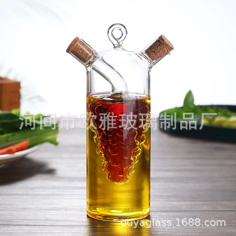 Bouteille en verre à double couche pour condiments et assaisonnement, bocaux scellés, outils de cuis