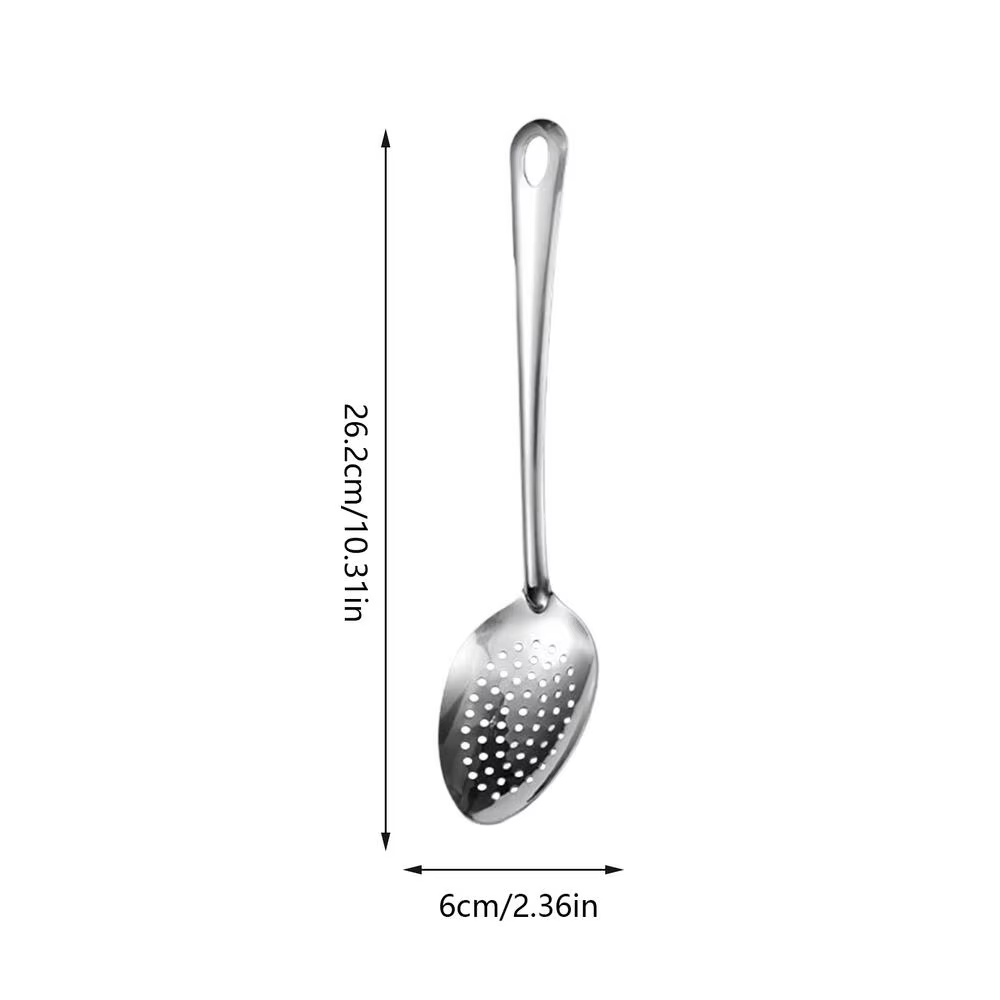 Cuillère à fente en acier inoxydable, ustensile de cuisine antiadhésif de 15 pouces pour égouler la