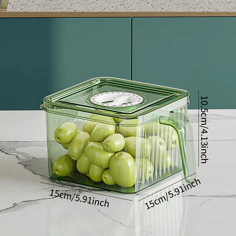 Boîte de rangement pour réfrigérateur empilable avec couvercle, capable de ranger du pain, des alime