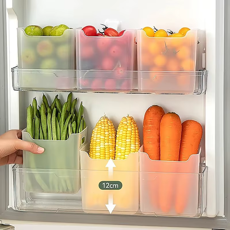 Boîtes de rangement pour réfrigérateur, bac à légumes pour fruits et épices, récipient pour aliments