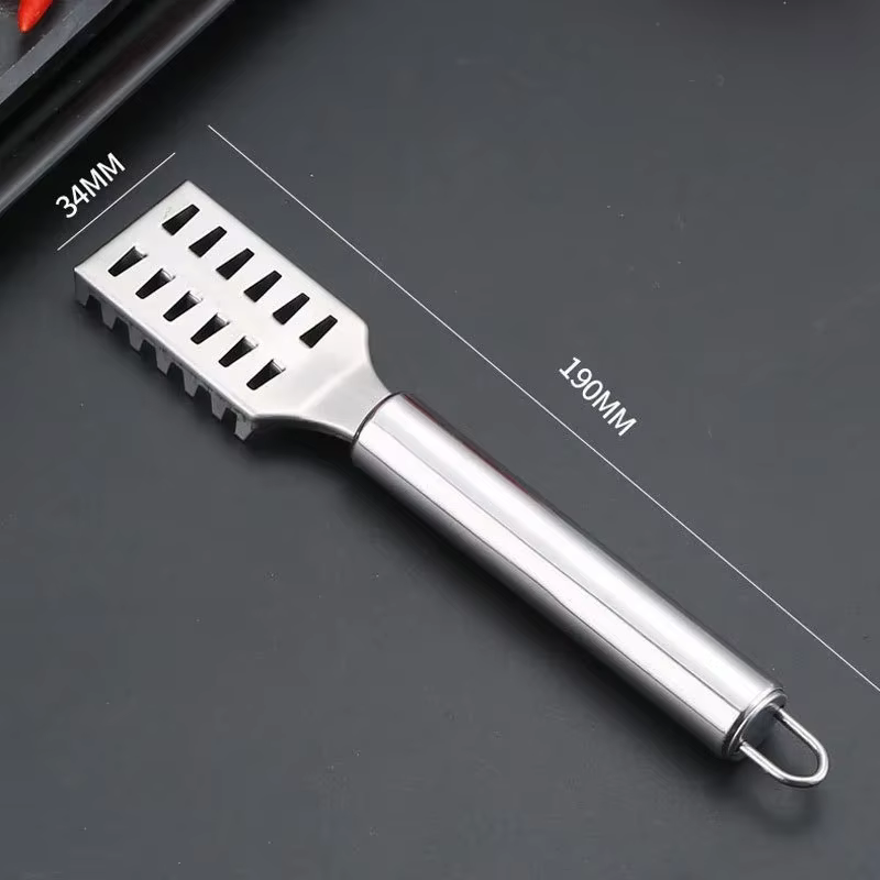 Couteau en écailles de poisson en acier inoxydable, grattoir en dents de scie, grattage, désossage, 