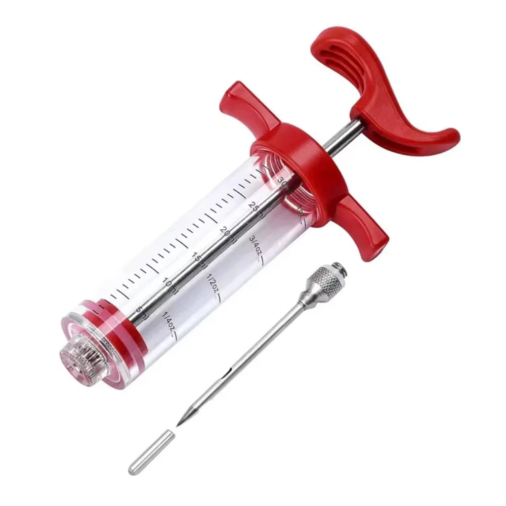 Seringue d'injecteur de viande, kit d'injecteur de dinde Portable pour barbecue fumé, facile à utili