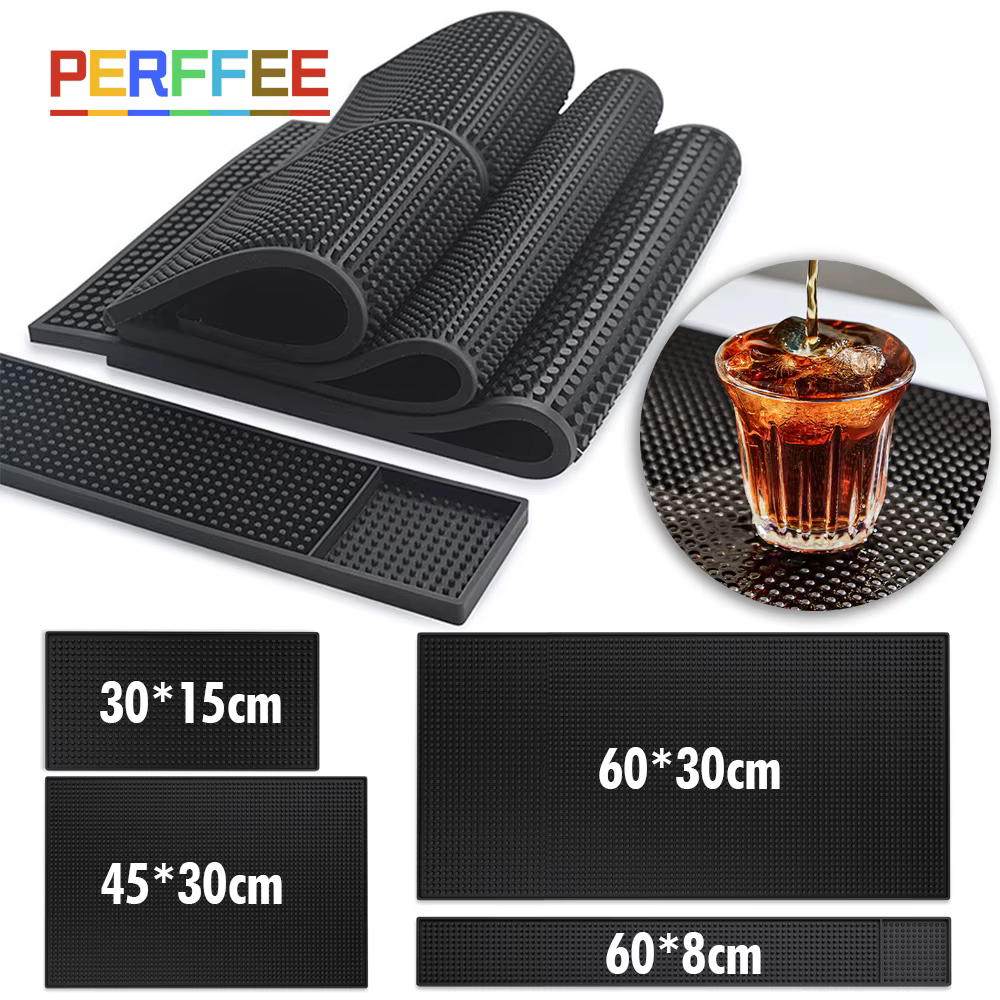 Tapis de bar en caoutchouc Tapis de service pour cafetière Tapis de séchage de vaisselle et de verre
