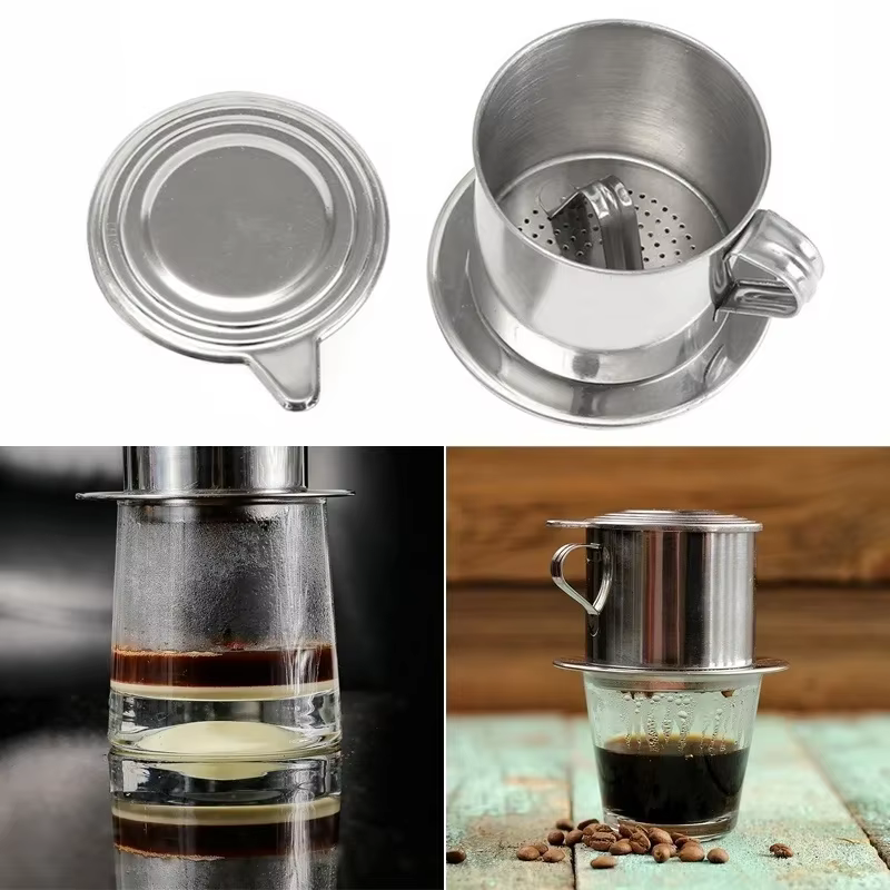 Filtre à café en acier inoxydable de Style vietnamien, Pot à infuser, Portable, pour la maison, le b