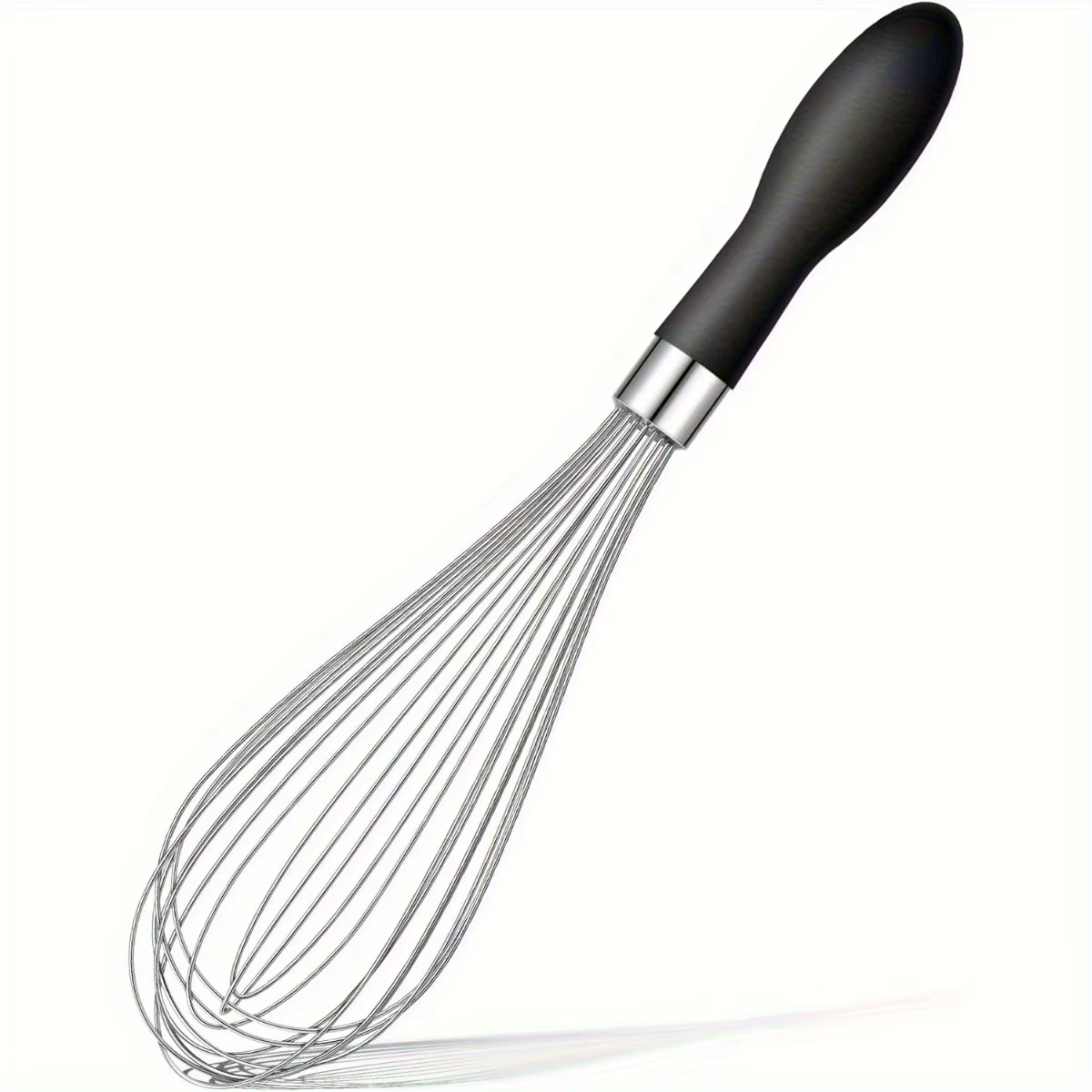 Fouet en acier inoxydable durable avec poignée en silicone confortable, batteur pour producteurs spé
