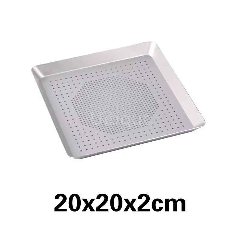Plaque à pizza carrée antiadhésive pour cuisson domestique, plaque à gâteau et à pain, plaque de cui