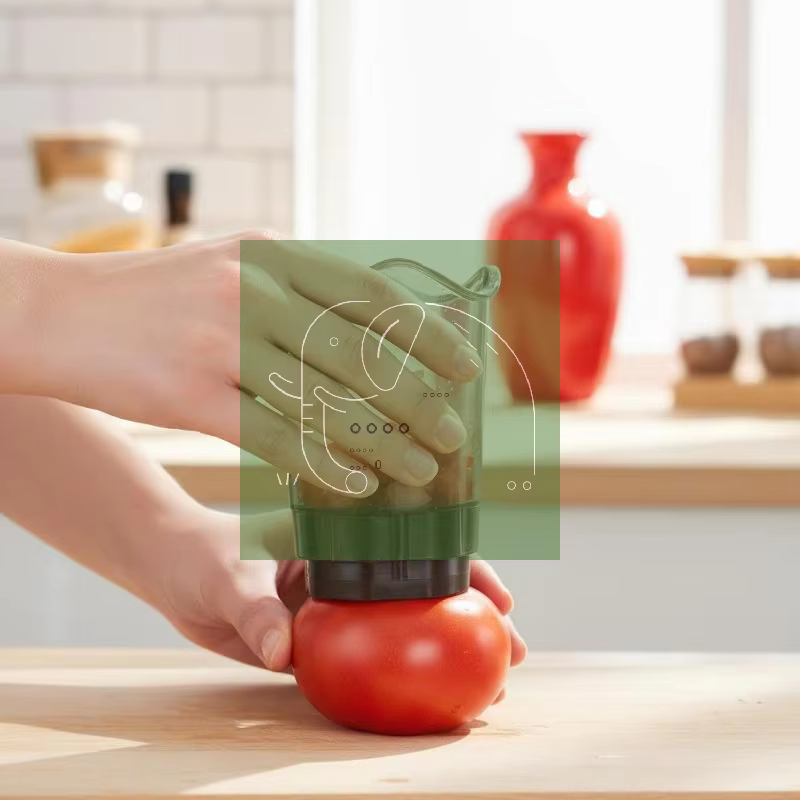 Coupe-fruits amovible multi-usages, gadget de cuisine pour fraises, bananes, légumes, design facile 
