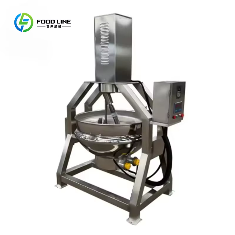 Marmite de cuisson électrique planétaire en acier inoxydable personnalisée avec agitateur automatiqu