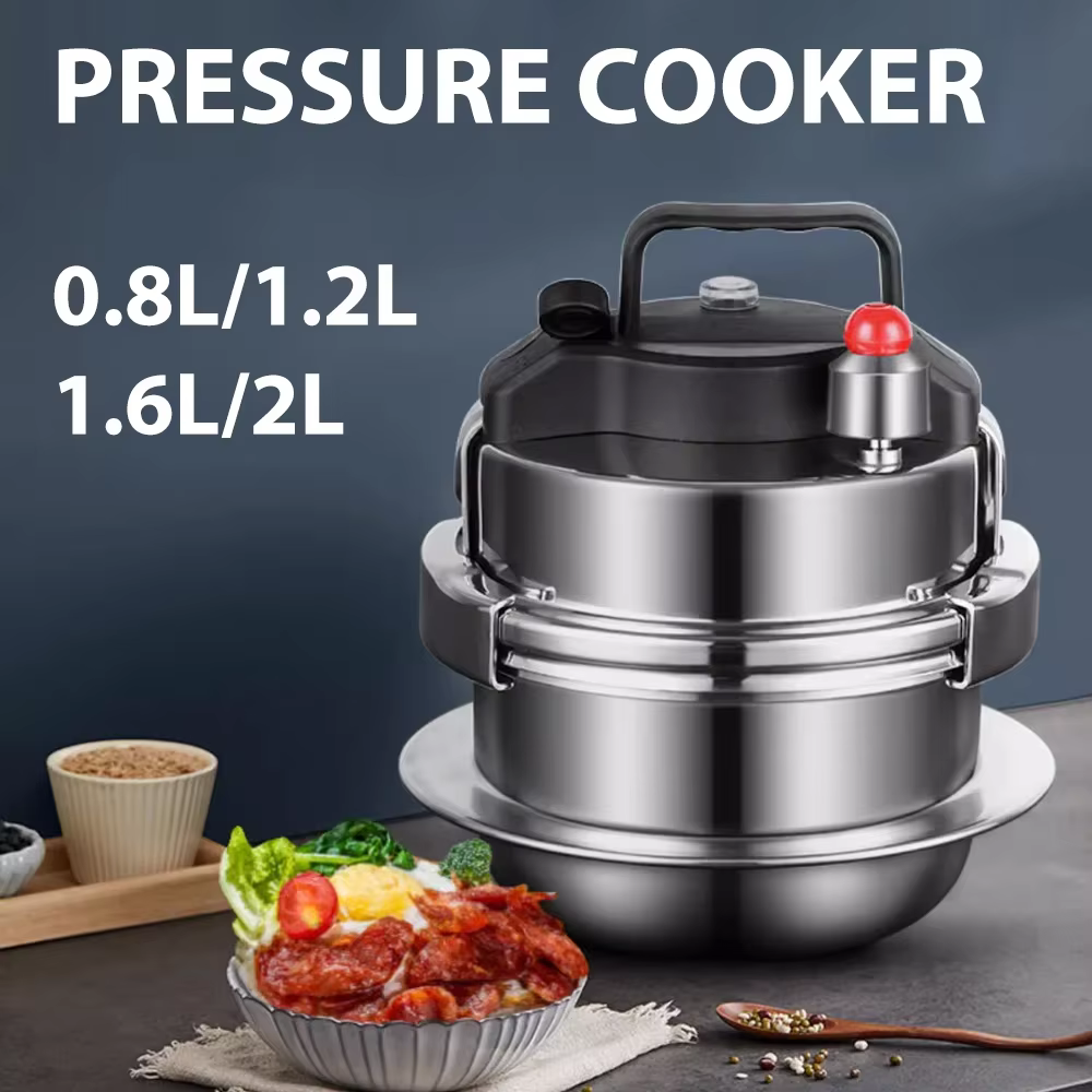 Petit autocuiseur de Camping en plein air 0,8-2l, cuiseur à riz Portable en acier inoxydable 304 pou