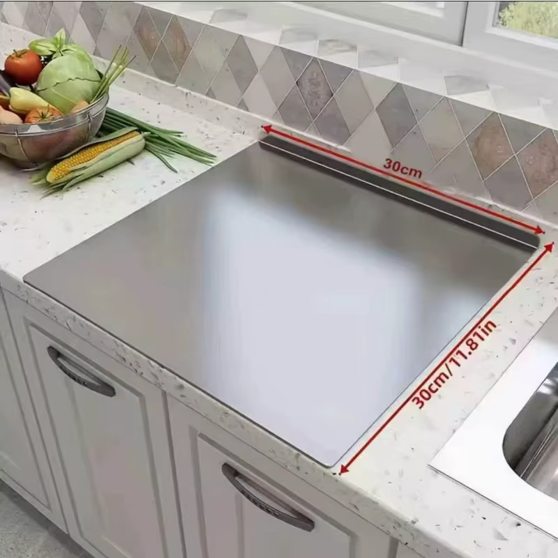 Grande planche à découper pliable en acier inoxydable, outils de cuisine, barbecue, articles de cuis
