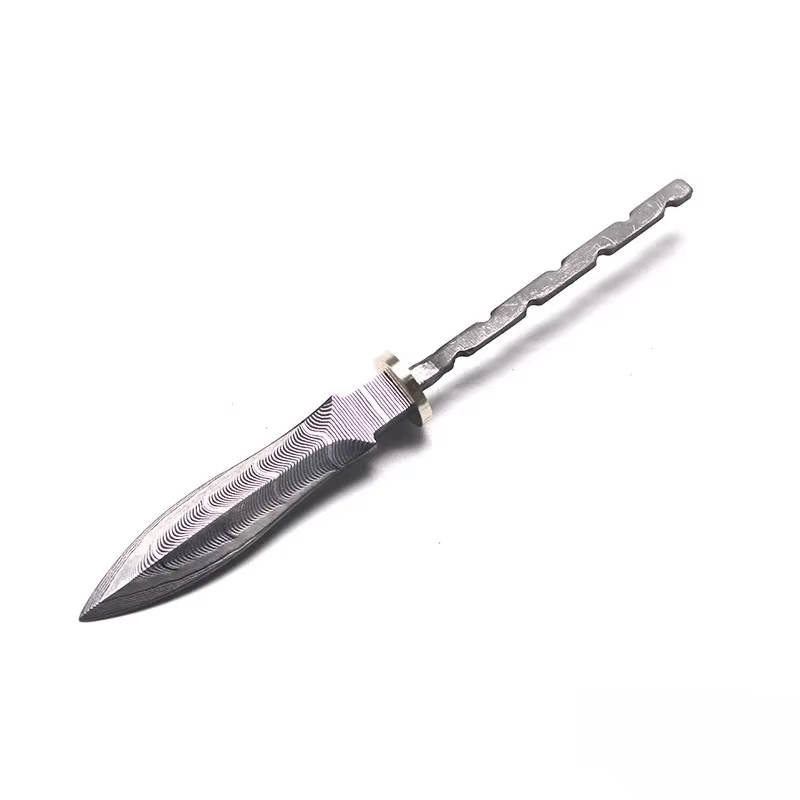 Couteau à aiguille à thé à motif en acier damas Semi-fini, billets pour bricolage, coupe-thé Puer et