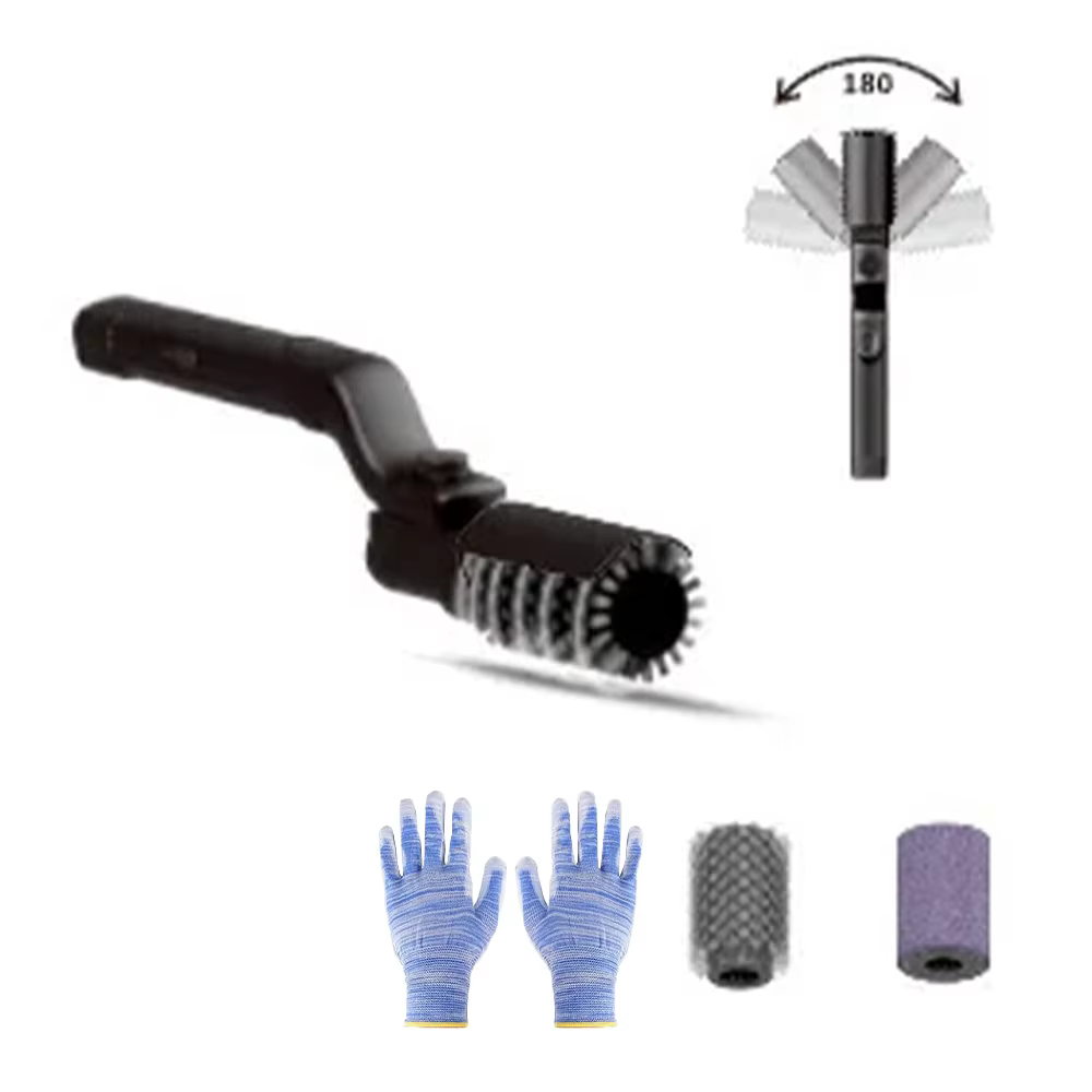 Brosse de nettoyage électrique pour barbecue, brosse en acier inoxydable, rotation libre à 180 degré