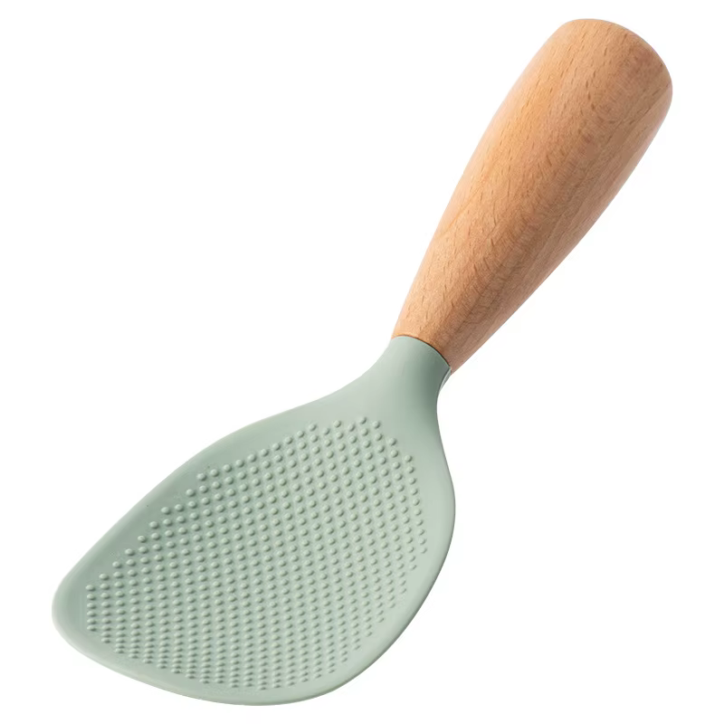 Cuillère de cuisine antiadhésive en Silicone, 1 pièce, Pot Anti-brûlure, riz, cuillère résistante au