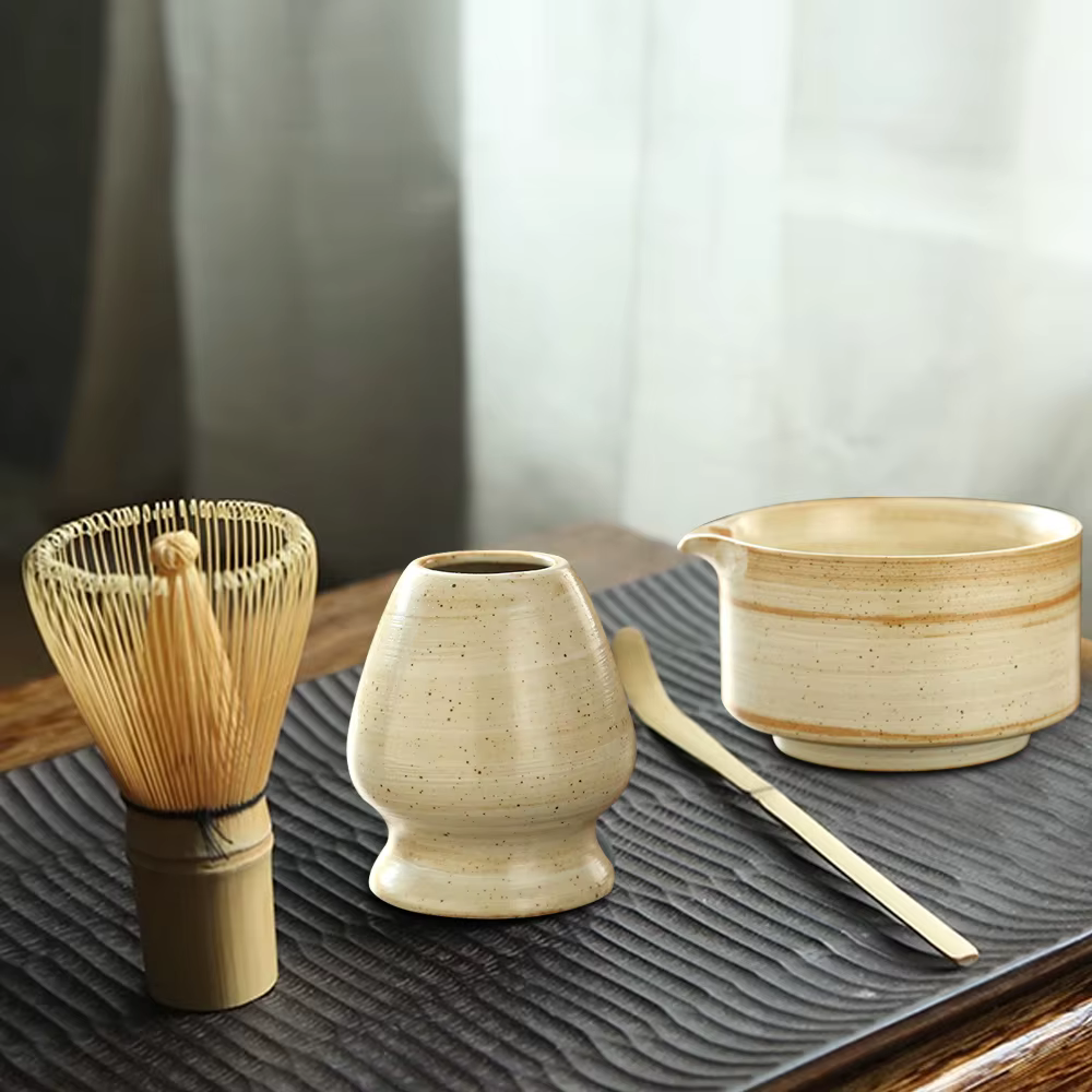 Service à thé Matcha japonais, fouet en bambou sûr, cuillère à café, service à thé, magasin de boiss