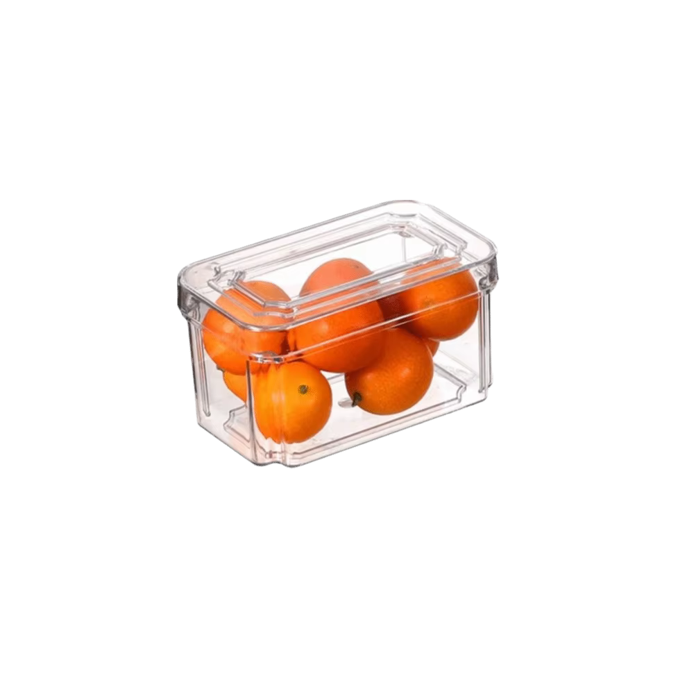 Boîte de rangement transparente pour réfrigérateur, organiseur de tiroir en plastique scellé avec co