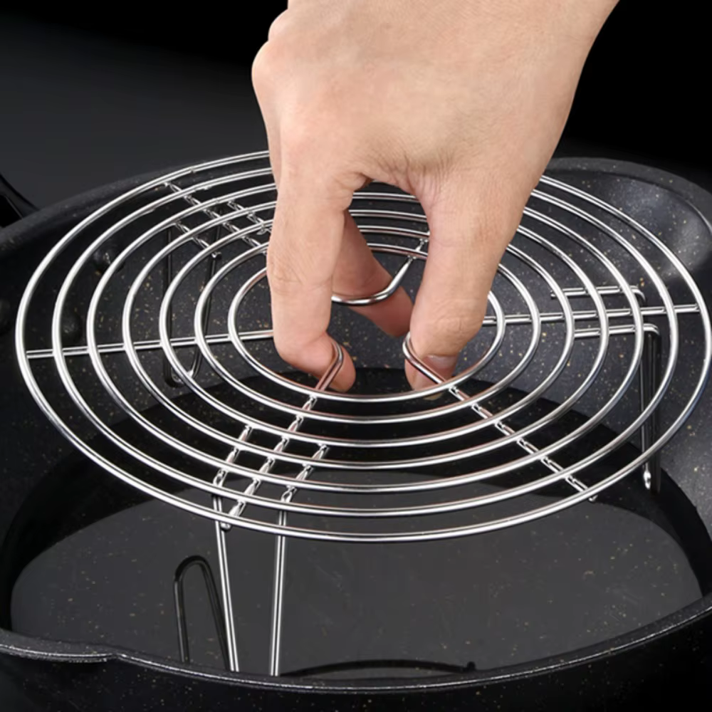Support de cuisson à vapeur en acier inoxydable, casserole ronde robuste et Durable de 15.5 à 27.5cm