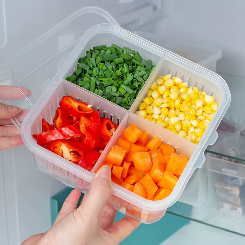 Boîte de rangement pour réfrigérateur, grille 4/6, boîte de rangement pour aliments, légumes et frui