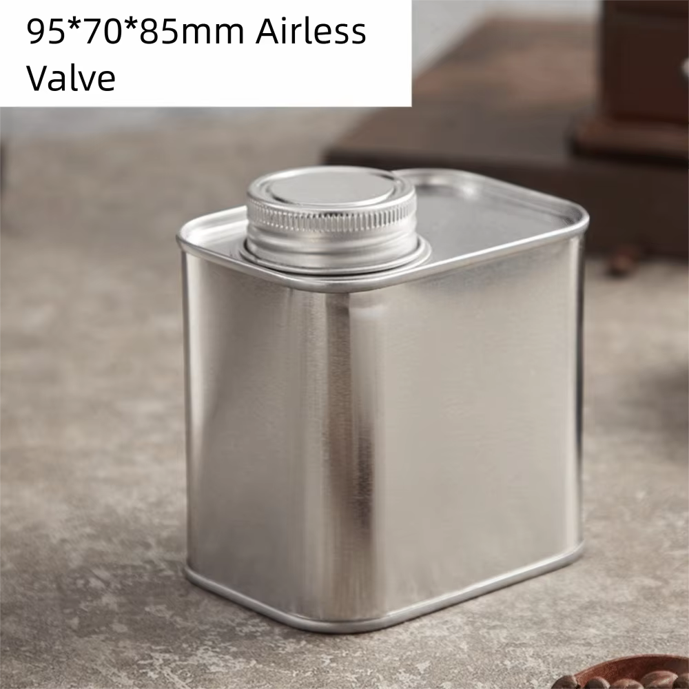 Boîtes de café scellées de grande capacité, échappement unidirectionnel carré, boîte de rangement de