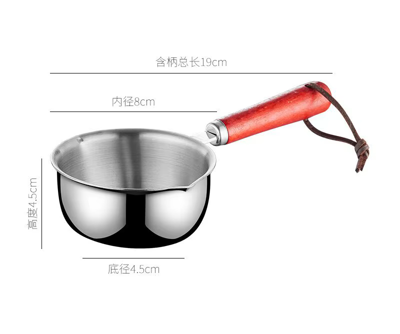 Mini marmite à huile chaude en acier inoxydable, petite casserole pour faire bouillir le beurre, cha