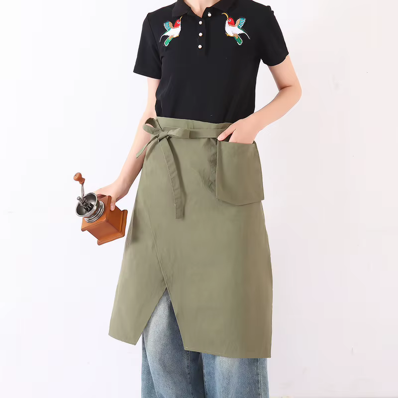Tablier de cuisine professionnel demi-longueur du corps avec Option d'impression de logo résistant à