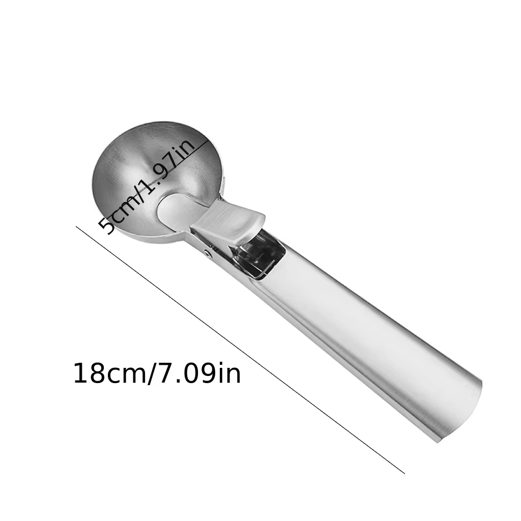 Cuillère à glace multifonctionnelle en acier inoxydable et cuillère à boules de melon, idéale pour l