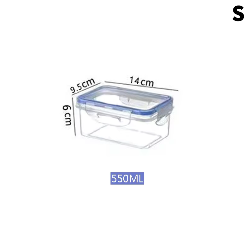 Boîte de rangement des aliments au réfrigérateur avec couvercle en plastique, boîte de conservation 
