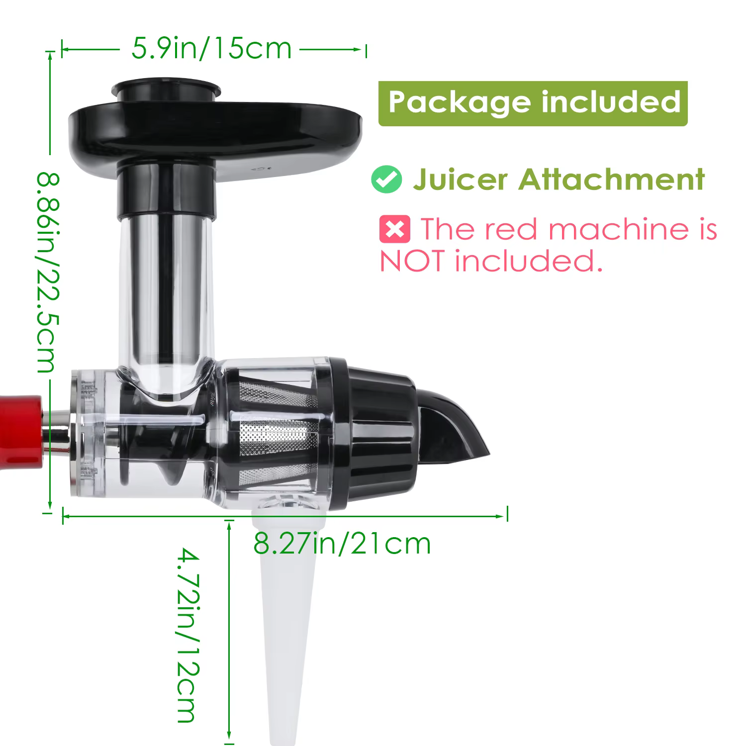 Accessoire extracteur de jus à mastication pour batteurs sur socle KitchenAid, presse à froid lente,