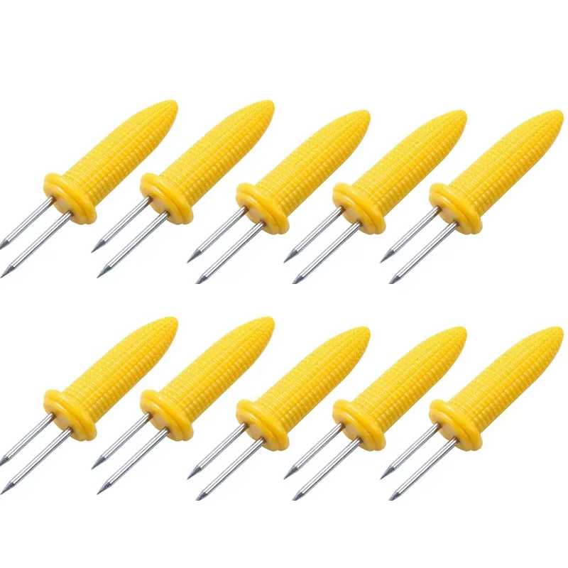 Supports de maïs en acier inoxydable, fourcommuniste à fruits, outil de cuisine de camping en plein 