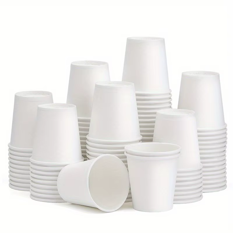 Petites gobelets en papier jetables, pour supermarché, dégustation de fête, emballage de collation, 