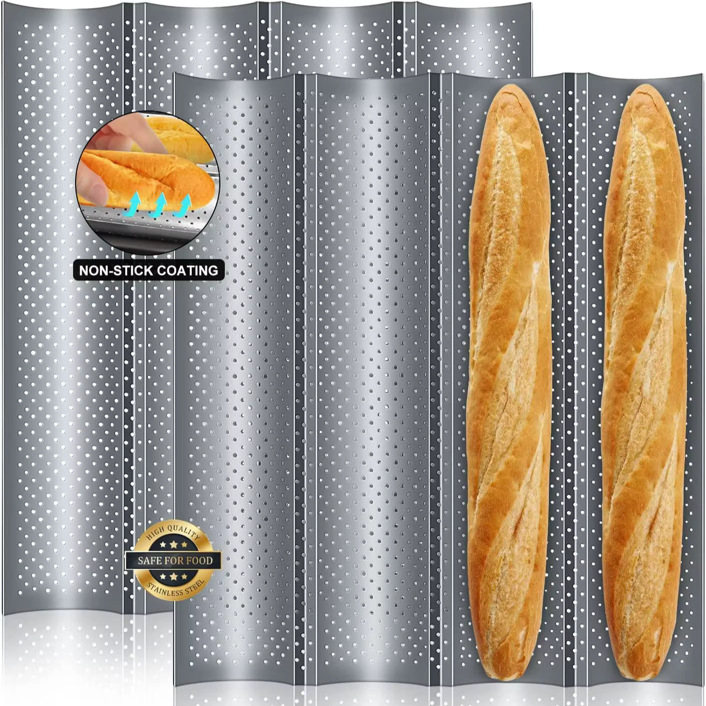 Moule à baguette français jxBaking, ustensiles de cuisson, rainure, vagues, moule à gâteau, four à p