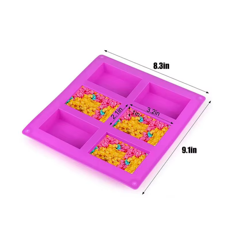 Moules de cuisson en Silicone pour le riz Krispie, friandises rectangulaires, collations, barres de 