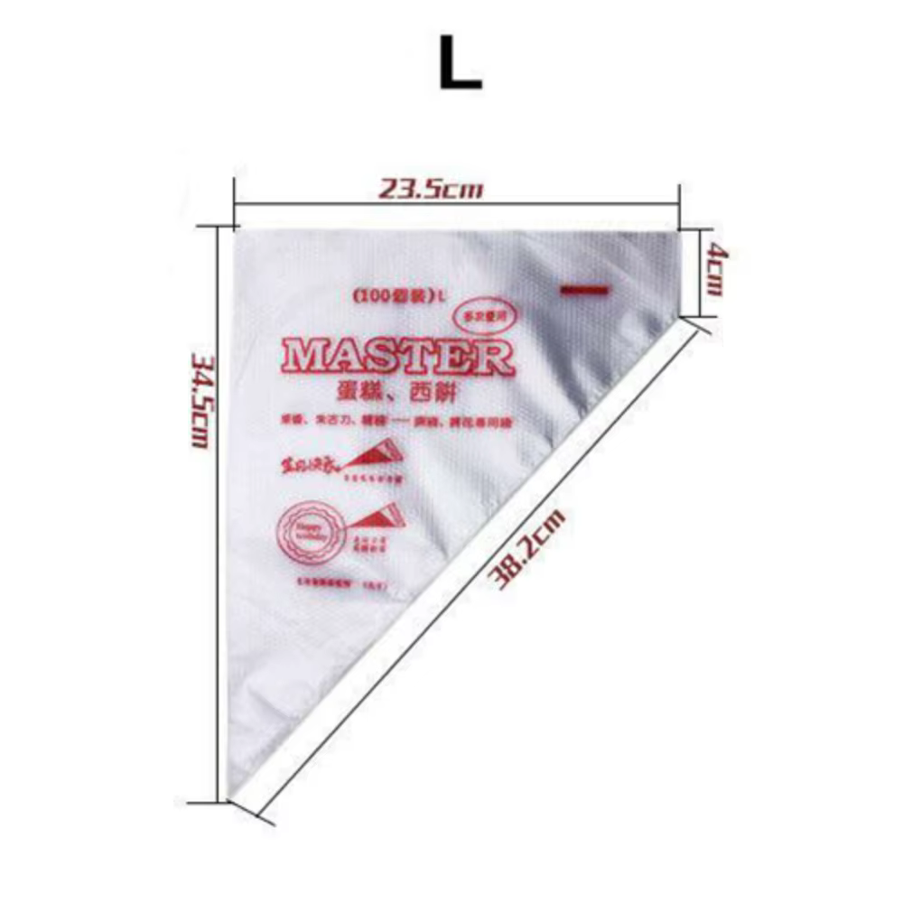 Grands sacs à pâtisserie jetables en plastique, 100 pièces, pour glaçage, passepoil, décoration de g