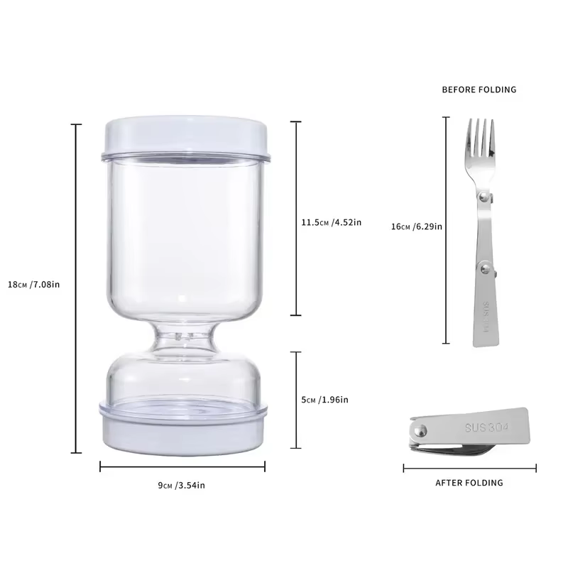 Pot de légumes de cornichon de séparation sec et humide, Type sablier, récipient de filtre alimentai