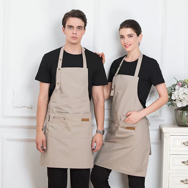 Tabliers de cuisine fins et confortables pour femmes et hommes, tablier de travail de Chef pour gril
