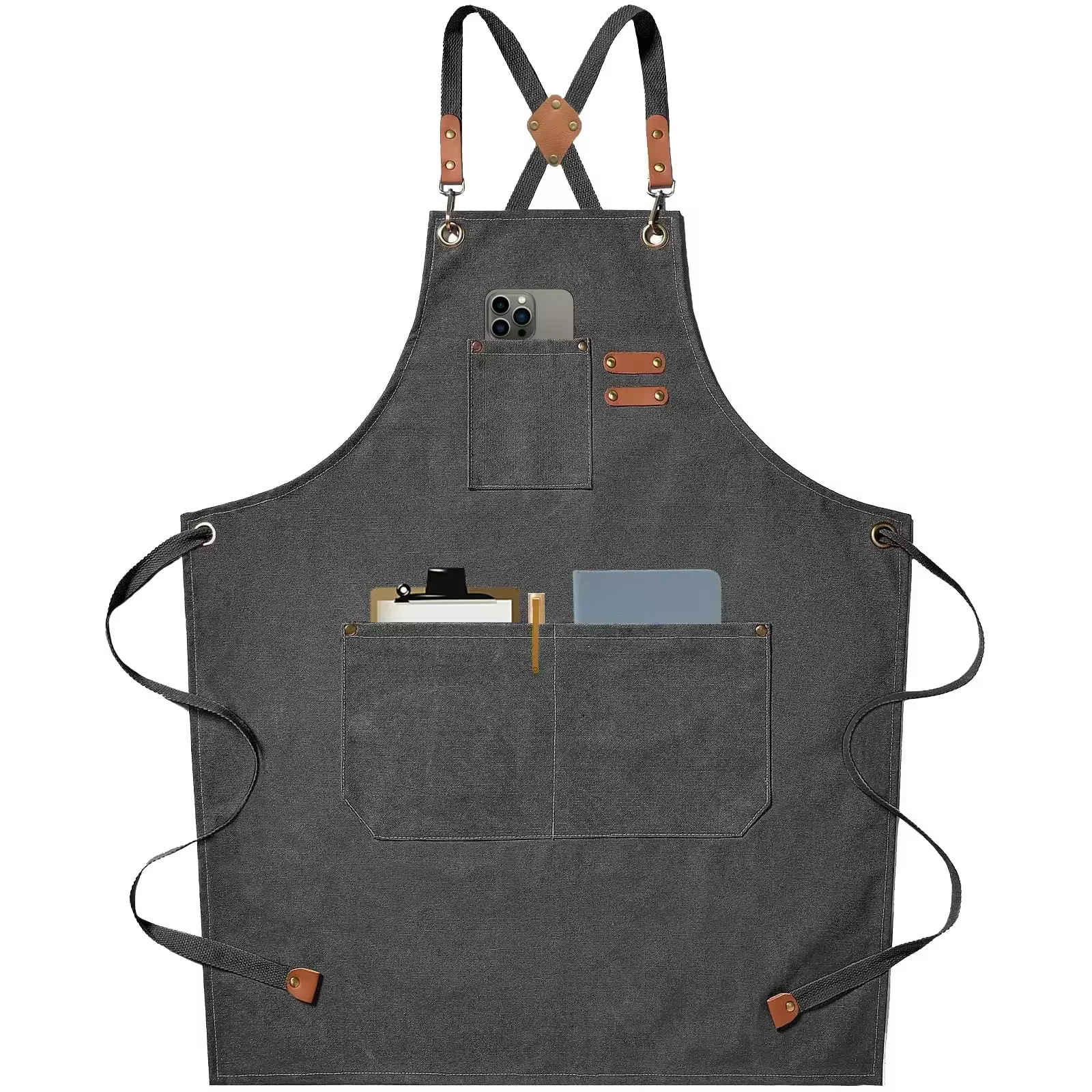 Tabliers de cuisine en toile pour femmes et hommes, nouvelle mode, tablier de travail de Chef pour g
